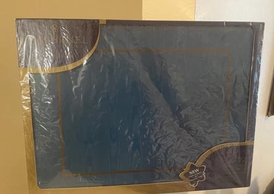 Pimpernel Placemats England conjunto de 4 novos/selados. Azul/verde com borda dourada. - Imagem 1 de 4