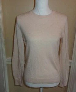 Antonio Melani Lila Soft Pink Crew Neck 100% Cashmere Sweater Large - Picture 1 of 4