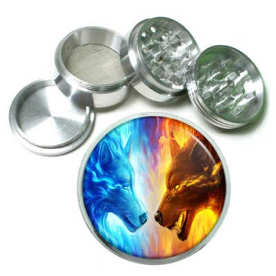 Fire Ice Wolves Em1 Aluminum Grinder 63mm 4 Piece Hand Mueller  - Image 1 of 4
