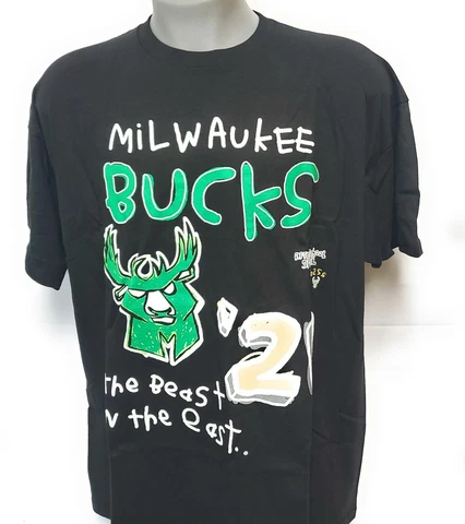 Mens After School Special Milwaukee Bucks '21 Black Basketball NBA Tee T Shirt Cover
