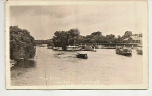 Postcard UK Berkshire Surry England The River Chertsey Vintage RPPC D7 - Picture 1 of 2