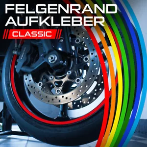 Felgenrandaufkleber + Felgenaufkleber Auto & Motorrad 4 bis 15mm VIELE FARBEN! - Bild 1 von 2