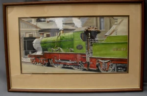 AE Gills Arthur Gills Aquarell GWR Pretoria 4125 Atbara Class Dampfzug '84 - Bild 1 von 10