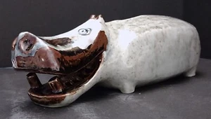 Cerámica Hippo Bank Otigari años 70 mediados de siglo Japón 10" X 4" de colección - Imagen 1 de 6