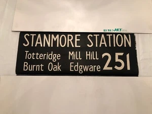 London Bus Rollo 20,5 1976 36" Stanmore Station Edgware Totteridge Burnt Oak - Bild 1 von 12