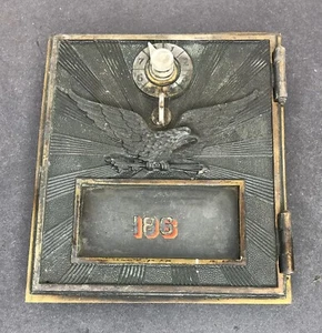 Antique U.S. Post Office Mail Box Door #186 Flying Eagle Combo Dial Needs repair - Picture 1 of 5