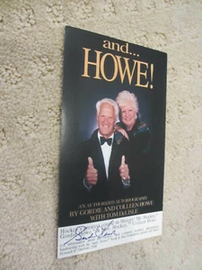 "Gordie Howe, firmado 3-3/4"" X 6-1/4"" Mr. Hockey ""y... ¡Howe!" Tarjeta de publicidad - Imagen 1 de 3