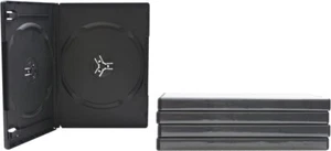 (5) DV2R14BKPR Double 2 DVD Cases Standard Size Empty PREMIUM Black Boxes NEW - Picture 1 of 2