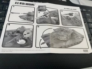  BLUE PRINTS INSTRUCTIONS UNI MAX M1A1 ABRAMS - Picture 1 of 1
