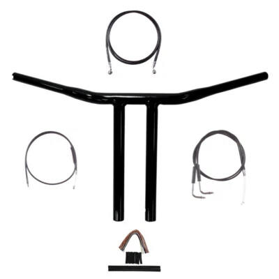 Kit de manillar Chopper T 1990-1995 Harley-Davidson Dyna 1 1/4" negro 12" Foto 1 de 2