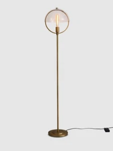 Nova Of California Saturnia Floor Lamp, Brass With Clear Glass - Picture 1 of 3