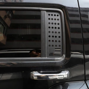 Black US Flag Rear Window Honeycomb Panel Plate Cover For Hummer H3 2005-2009 - Picture 1 of 3