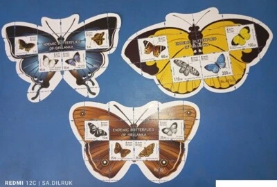 Souvenir Sheets (Stamps)  - Endemic Butterflies of Sri Lanka - Image 1 of 4