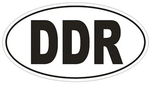 DDR Germany Country Code Oval Bumper Sticker or Helmet Sticker D939 - Picture 1 of 1