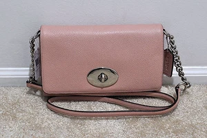 NWT Coach  Crosstown Crossbody in Pebble Leather in Blush Pink 53083 MSRP $195 - Picture 1 of 2