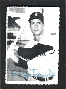 1969 Topps Deckle Edge #4 Carl Yastrzemski HOF Boston Red Sox Vintage - Foto 1 di 2