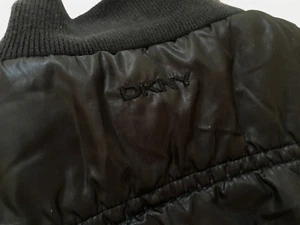 $130 DKNY Girls Boys Toddler Down Puffy Black Zipped Jacket Parka Pockets Size 3 - Picture 1 of 7