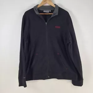 Kathmandu mens fleece jacket size 2XL black zip long sleeve collar 101404 - Picture 1 of 10