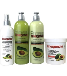 Toque Magico Emergencia Set 4 pack Avocado Shampoo, Rinse, Treatment, Leave-In - Picture 1 of 4