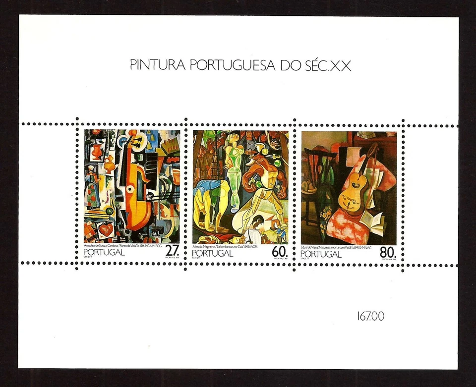 [98A] Portugal 1988, Bloque MNH** Pintura Portuguesa Moderna Foto 1 de 1