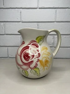 VTG 2000 Royal Albert Rose Garden Pitcher Hand Painted Earthenware - Portugal - Picture 1 of 8