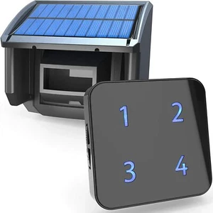 Htzsafe 1/4 Mile Solar Wireless Driveway Alarm Up to 50FT Wide Sensor Range - Picture 1 of 7