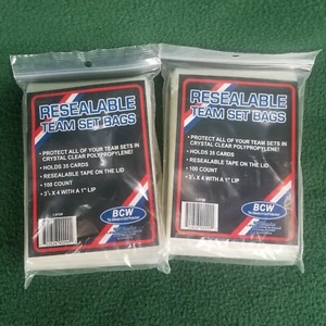 BCW Sealable Team Set Bags 2 Pack ( 200 total bags ) - Picture 1 of 4
