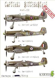 Karaya Models Naklejki 1/72 CAPTURED BUTCHERBIRDS Fw-190 Fighters Część 2
