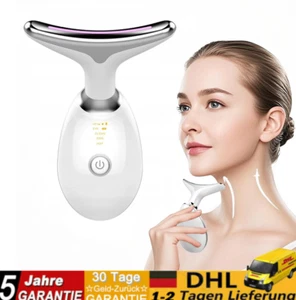 Photon LED Anti-Aging Gesichts Hals Massage Gerät Falten Entferner Hautstraffung - Bild 1 von 11