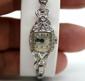 Authentische Vintage Bulova Damen-Armbanduhr - Bild 1 von 12