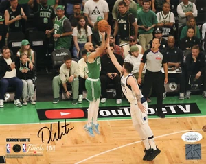 Derrick White Boston Celtics Signed NBA Finals 3-Point Shot 8x10 Photo JSA - Picture 1 of 1