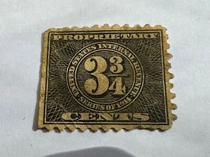 RARE 3 3/4 cent Proprietary US stamp 1914 - Picture 1 of 3