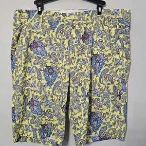 Hreski Golfshorts Herren Gr. 38 gelb Paisleymuster bunt selten - Bild 1 von 6