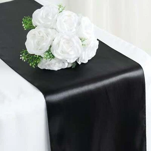 Black Satin Table Runners - Picture 1 of 2