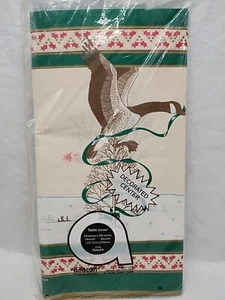 Winter Holiday Goose Table Cover 54" X 102" 137.2cm X 259cm - Picture 1 of 10