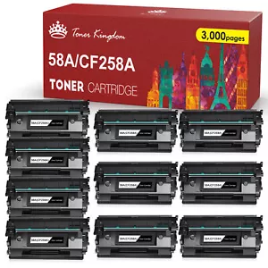 Paquete de 10 cartuchos de tóner para HP CF258A sin chip LaserJet M428dw MFP M428fdw 428fdn - Imagen 1 de 6