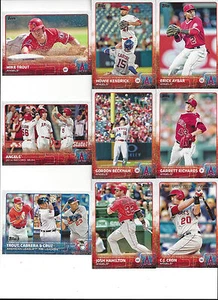 2015 Topps 1 Los Angeles Angels Team Set Hamilton Cron Weaver Mike Trout 12 - Picture 1 of 1