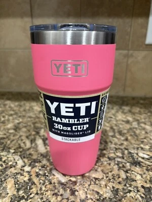 Yeti Rambler 30 oz copo empilhável com tampa cor: rosa tropical (novo em folha com etiquetas) - Imagem 1 de 4