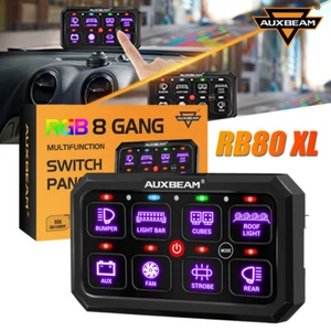 AUXBEAM RGB 8 Gang Switch Panel XL Toggle Relay Control For Toyota Corolla 19-24 - Picture 1 of 12