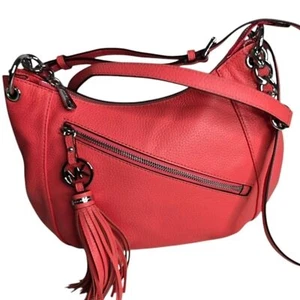 Michael Michael Kors Coral Leather Shoulder Crossbody Bag Purse - Picture 1 of 16