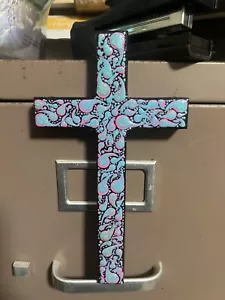 **Original, Hand Painted Wood Cross - Picture 1 of 1