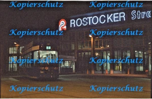 KB Negativ +Datei Straßenbahn Rostock Niederflur-Gt6 655 Betriebshof Hamburger S - Bild 1 von 1