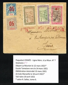 lot 5 - Lettre Ambohimasina 1921 - avec timbre Comores type Groupe - Imagen 1 de 2