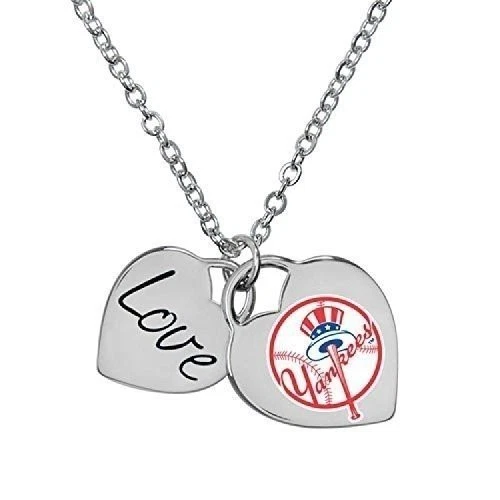 Game Time New York Yankees MLB Ladies Heart Necklace - Image 1 of 1