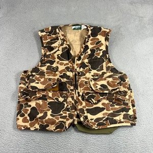 Vintage Saftbak Camo Hunting Shooting Zip-Up Vest L USA - Picture 1 of 19