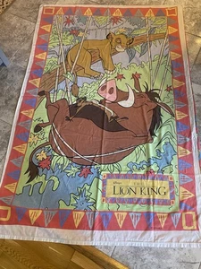 Vintage Disney The Lion King Simba Timon Pumbaa Single Duvet Cover 1990s - Picture 1 of 6