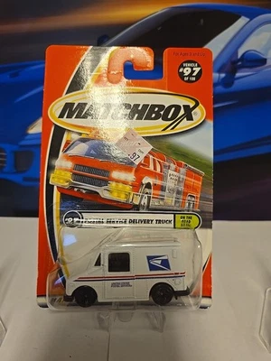 Camión de reparto Matchbox 2000 servicio postal #97 Mattel USPS camión de correo coche de juguete Foto 1 de 2