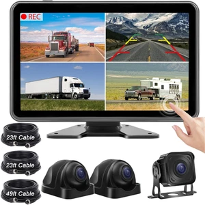 Kabelgebundenes Rückfahrkamerasystem, Touchscreen mit 10,1’’ IPS Monitor für LKW Wohnmobil Bus - Bild 1 von 7