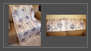 Matching set Croscill Cassis Chambord Amethyst Shower Curtain & Window Valance - Picture 1 of 11