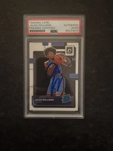 Jalen Williams signed Autogramm 2022 Panini Optic Rookie RC PSA DNA - Bild 1 von 1